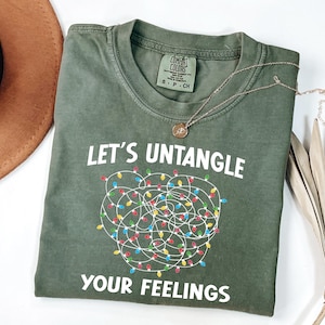 Let's Untangle Your Feelings Tshirt, School Counselor Christmas Crewneck, School Psychologist, Therapist Gift, Mental Health Awareness