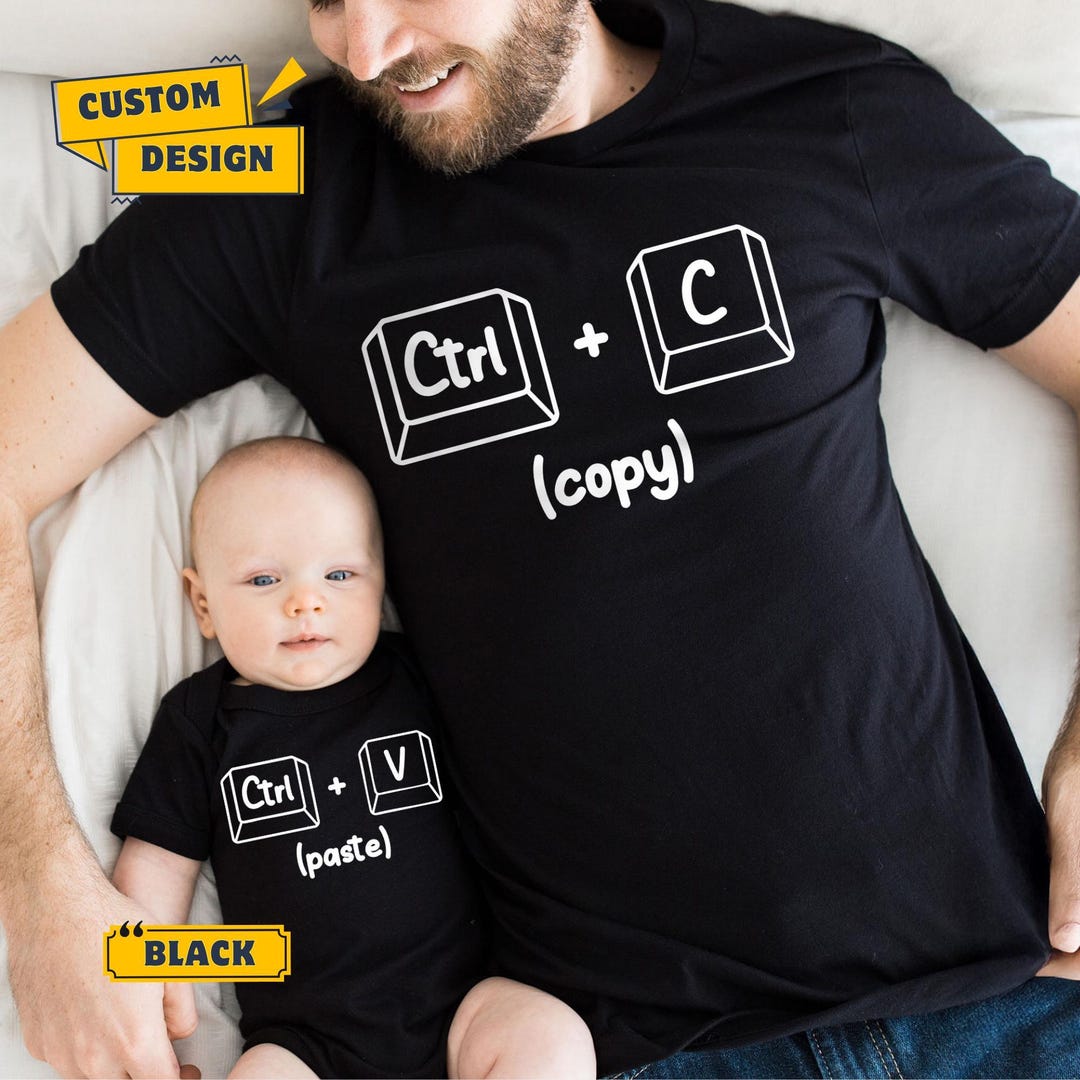 Copy Paste Shirt Set - Father and Baby Matching Shirts - Copy and Paste ...