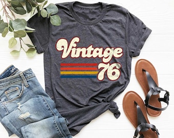 1976 Vintage Birthday Gift Tee, Retro Style, 50th Birthday for Women, Vintage 1976 T-Shirt, 50th Birthday, 50th Birthday Gift, Father Gift