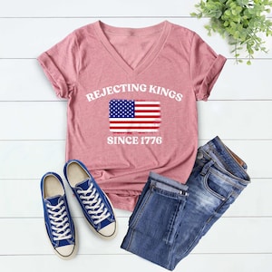 Rejecting Kings Since 1776 Protest Shirt, Pro Democracy Shirt, Anti Authoritarianism Shirt, No Kings Shirt, Resist Shirt image 5