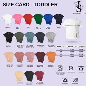 a women's size card - toddler t - shirt with measurements