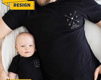 Personalized Daddy and Me Matching Outfit, Father's Day Gift