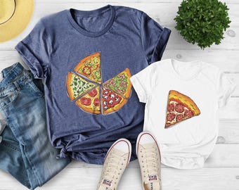 Matching Pizza Slice T-Shirts, Father's Day Gift