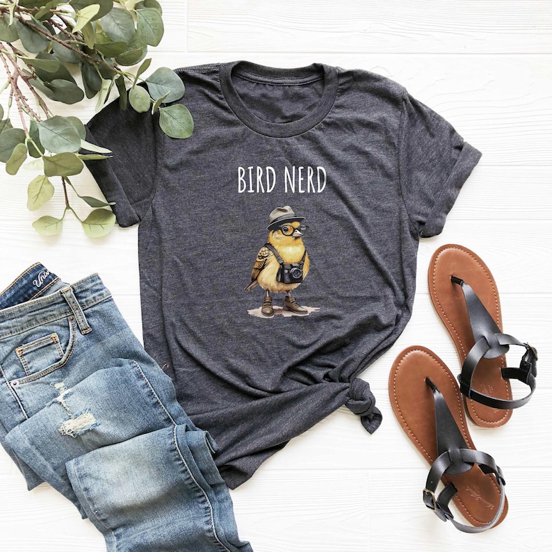 Bird Nerd Shirt, Bird Lover Shirt, Funny Bird Watcher Shirt, Twitcher Shirt, Gift for Bird Nerd, Bird Shirt, Bird Watcher Gift,Bird Nerd Tee image 3