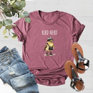 Bird Nerd Shirt, Bird Lover Shirt, Funny Bird Watcher Shirt, Twitcher Shirt, Gift for Bird Nerd, Bird Shirt, Bird Watcher Gift,Bird Nerd Tee image 4