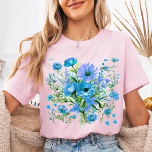 Vintage Pressed Flowers Tshirt, Cottagecore Autumn Floral Tee, Fall Botanical Crewneck, Nature Pullover, Flower Lover, Thanksgiving Shirt