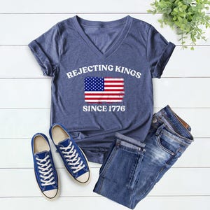 Rejecting Kings Since 1776 Protest Shirt, Pro Democracy Shirt, Anti Authoritarianism Shirt, No Kings Shirt, Resist Shirt image 1