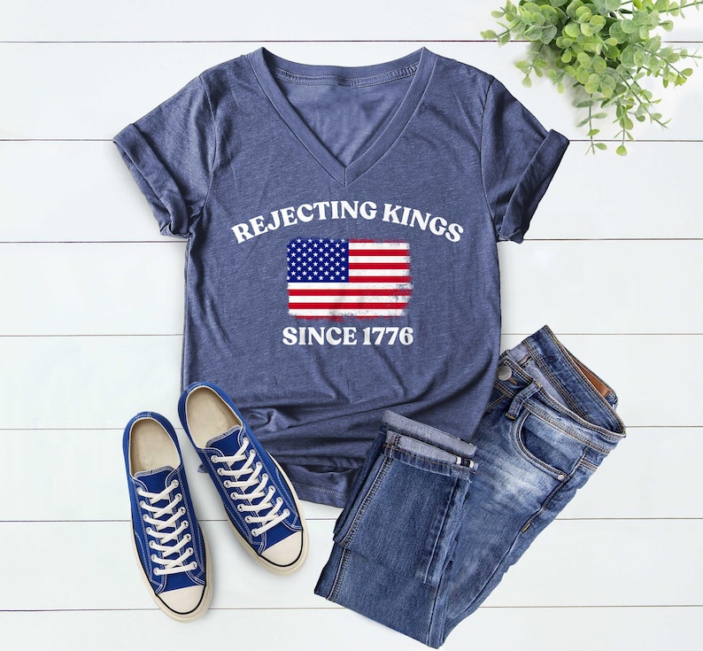 Rejecting Kings Since 1776 Protest Shirt, Pro Democracy Shirt, Anti Authoritarianism Shirt, No Kings Shirt, Resist Shirt image 1