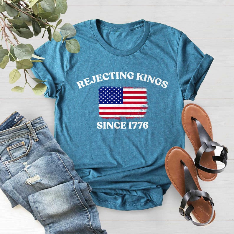 Rejecting Kings Since 1776 Protest Shirt, Pro Democracy Shirt, Anti Authoritarianism Shirt, No Kings Shirt, Resist Shirt image 4