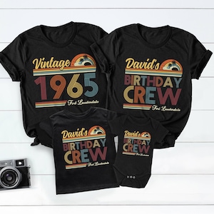 Vintage 1965 Shirt, Birthday Crew Shirts, Custom Birthday Trip Shirt, Retro Birthday Matching Tee, 60th Birthday Shirt, Birthday Party Shirt
