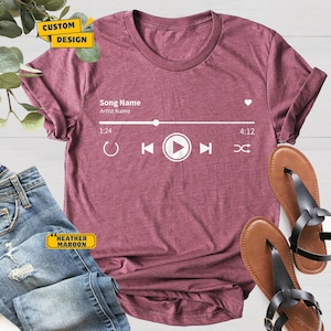 Custom Song Name Shirt Gift For Birthday, Custom Artist Name Shirt, Custom Song Name T-Shirt, Favorite Song Tee, Custom Favorite Artist Tee