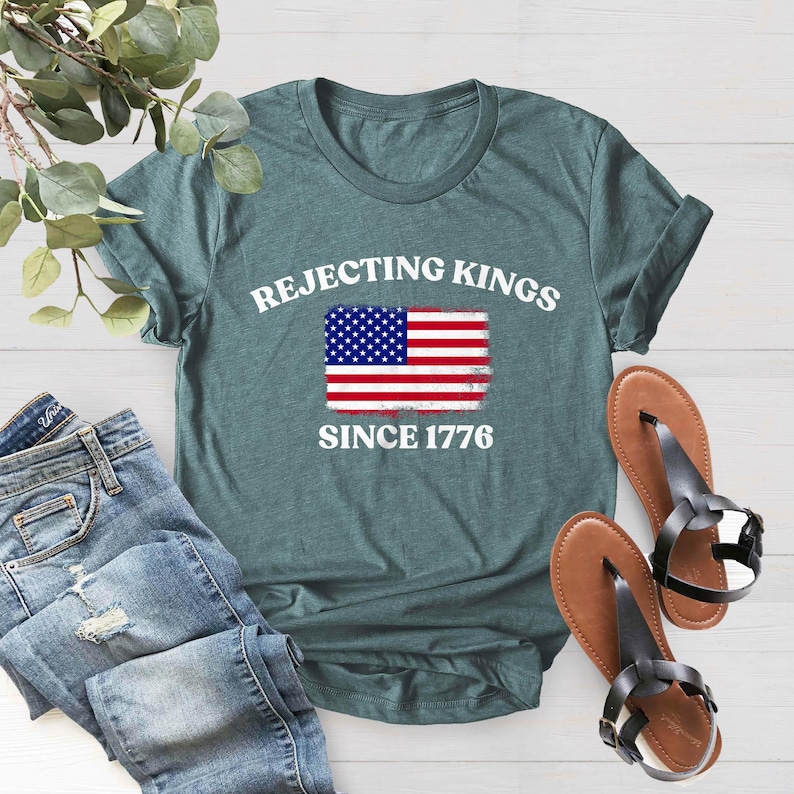 Rejecting Kings Since 1776 Protest Shirt, Pro Democracy Shirt, Anti Authoritarianism Shirt, No Kings Shirt, Resist Shirt image 3