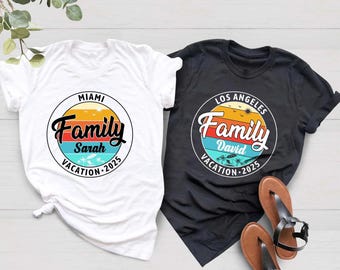 Personalized Family Vacation 2026 Shirt, Custom Retro Tee