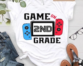 Gamer 2nd Grade Shirt, Back to School, Boys Gamer Student Tee