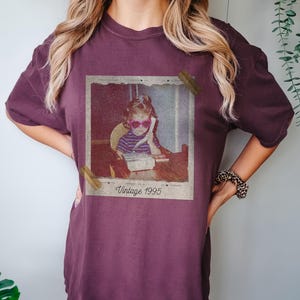 Custom Vintage Photo And Year, Custom Shirt With Picture Personalized 30th Birthday Gift Vintage 30th Birthday Party Vintage Est 1996 Shirt image 4