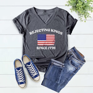 Rejecting Kings Since 1776 Protest Shirt, Pro Democracy Shirt, Anti Authoritarianism Shirt, No Kings Shirt, Resist Shirt image 2