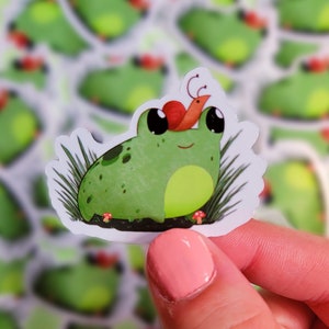 Cute Frog & Snail Sticker