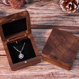 Jewelry Box, Personalized Jewelry Necklace Box, Custom Necklace Box Travel, Custom Baptism Gift, Godparents Necklace Box, Keepsake Box