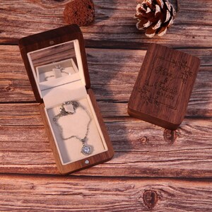 Custom Jewelry Box, Wooden Wedding Necklace Box, Custom Necklace Box with Mirror, Wedding Gift for Her, Personalized Necklace Box Travel