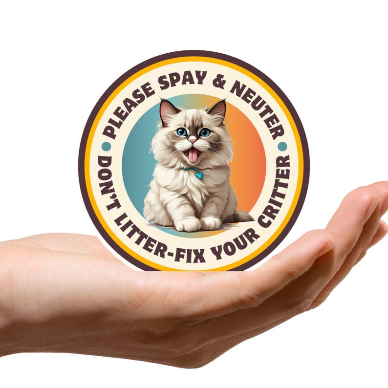Spay Neuter Cat Sticker: TNR Vinyl Decal for Laptop, Water Bottle - Etsy