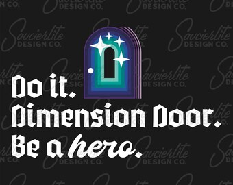 Dimension Door Spell DnD SVG PNG Sublimation Print and Cut File