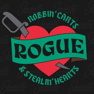Rogue Robbin' Carts i Stealin' Hearts DnD SVG PNG Sublimacja Wydruk i Plik Cięcia