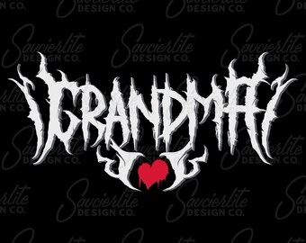 Metal Grandma PNG Digital Download for Sublimation