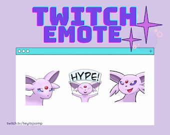 Espeon emote pack twitch emote discord emote pokemon emote