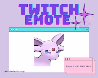 Triste Espeon Emote Twitch emote Pokémon Emote Discord Emote