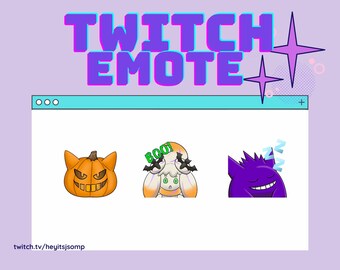 Emotes de Pokémon de Halloween Twitch Emotes Discord Emotes