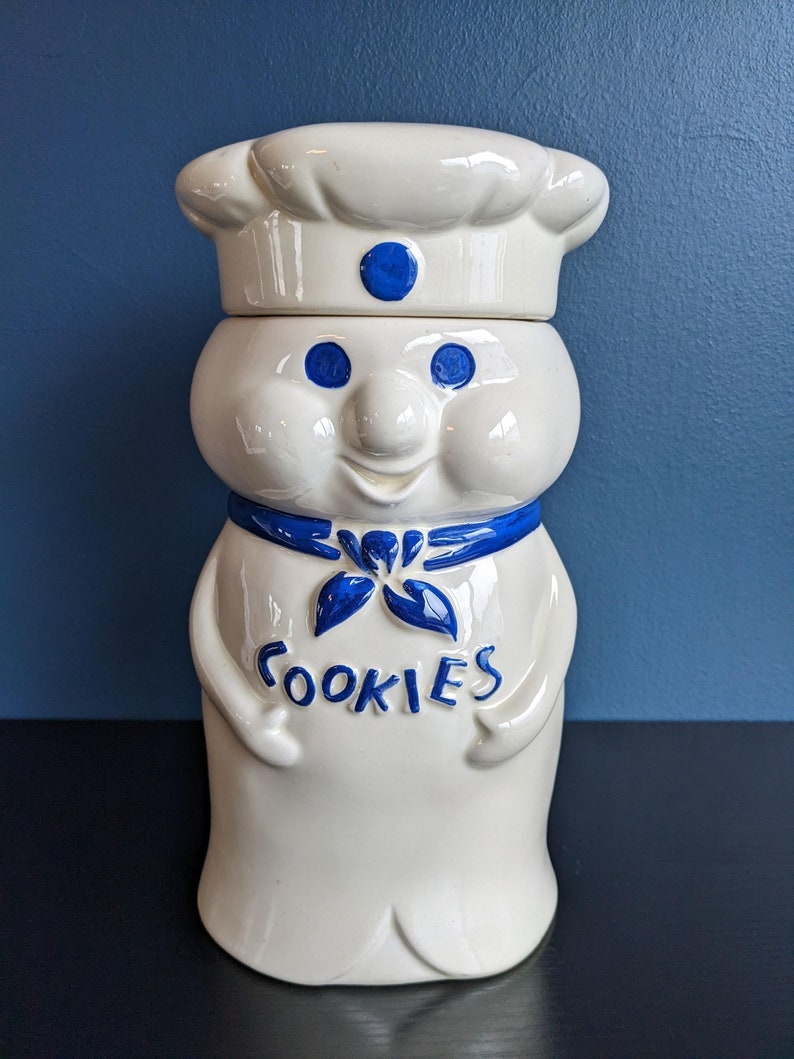 Vintage Rare 1973 Vintage Pillsbury Doughboy Cookie Jar Ceramic 10.5, Excellent Condition
