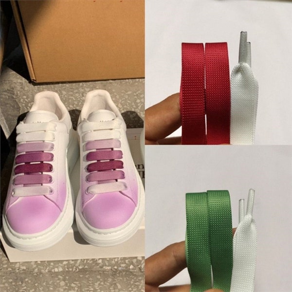 Original Mcqueen Replacement Shoelaces Fashion Style stringhe lacci per scarpe Colore sfumato