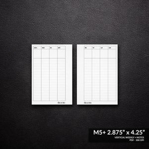 Mini 5+ / M5+ - Vertical Weekly + Notes