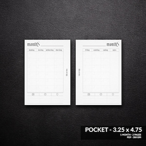 POCKET - One Month on 2 Pages