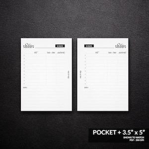 POCKET PLUS - Shows To Watch