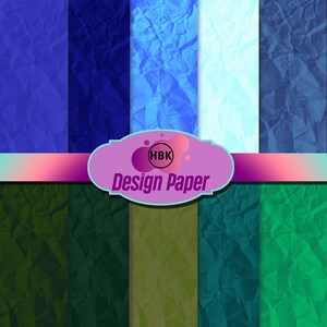 Crumbled Paper 11-20 Digital Paper Set | Hintergrund | Sammelalbum | Druckbares Papier | 30 x 30 cm | 300 dpi JPGs | Sofort Download