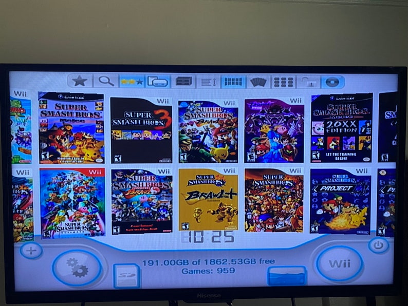 Modded Nintendo Wii Homebrew 2TB Hard Drive 1100 Titel Etsy