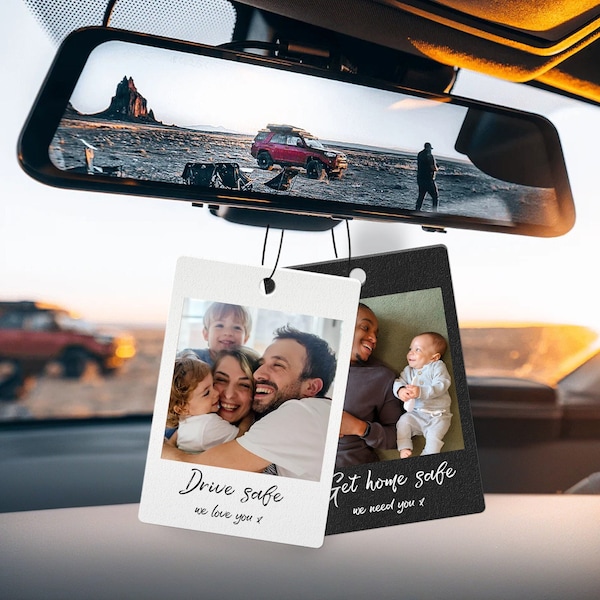 Aangepaste auto luchtverfrisser personaliseren cadeau | Luchtverfrisser op maat van foto | Personaliseer auto-accessoire cadeau voor hem paar cadeau