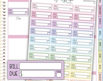 Bill Due Sticker - Planner Stickers 66