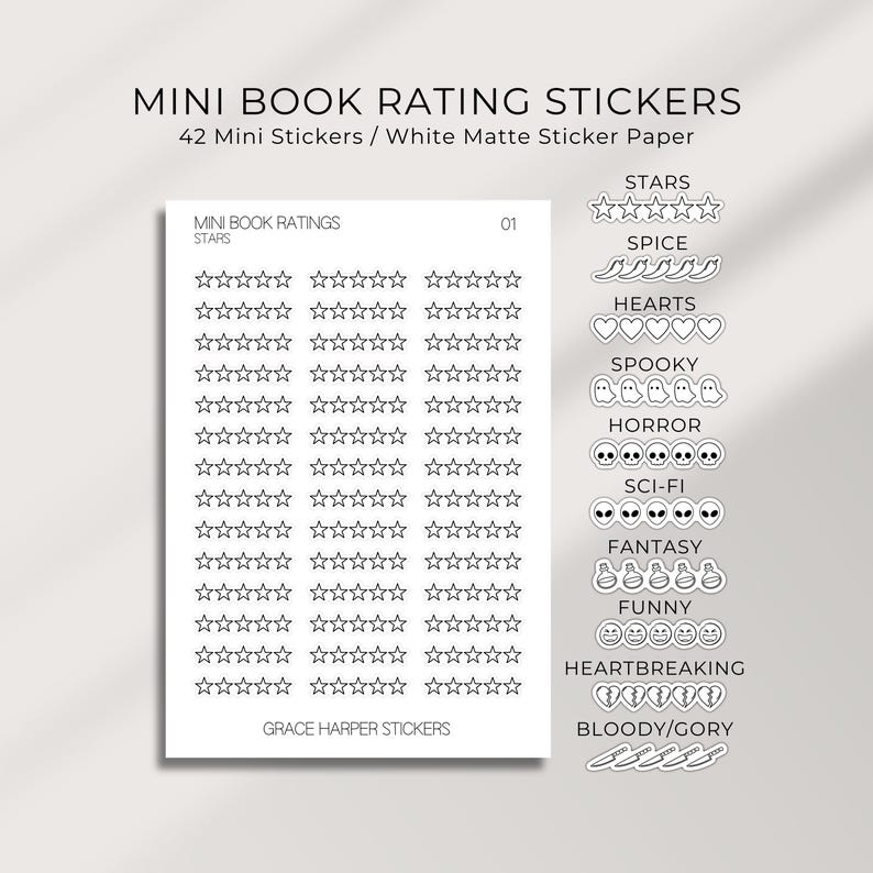 X Rating Stickers Mini Book Rating Stickers - Star Rating Stickers - Spicy Rating ...