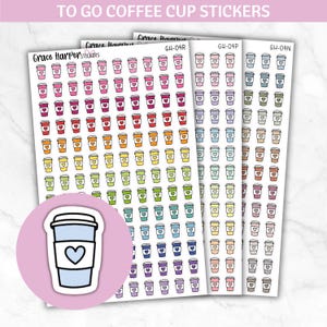 Coffee Stickers - Coffee Cup Stickers - Planner Stickers GH-04