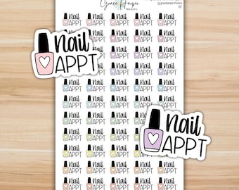 Nail Appt Stickers - Nail Appointment Stickers - Planner Stickers 48