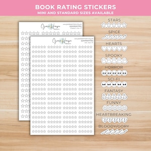 Book Rating Stickers - Star Rating Stickers - Reading Journaling Stickers 01