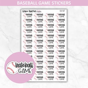 Baseball Game Sticker - Baseball Sticker - Planner Stickers GH-167
