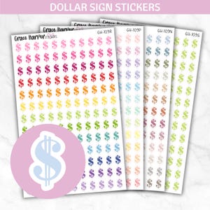 Dollar Sign Stickers - Payday Stickers - Planner Stickers GH-109
