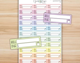 Bill Due Sticker - Planner Stickers 66