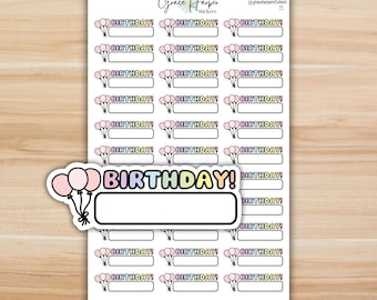 Happy Birthday Stickers - Planner Stickers 35