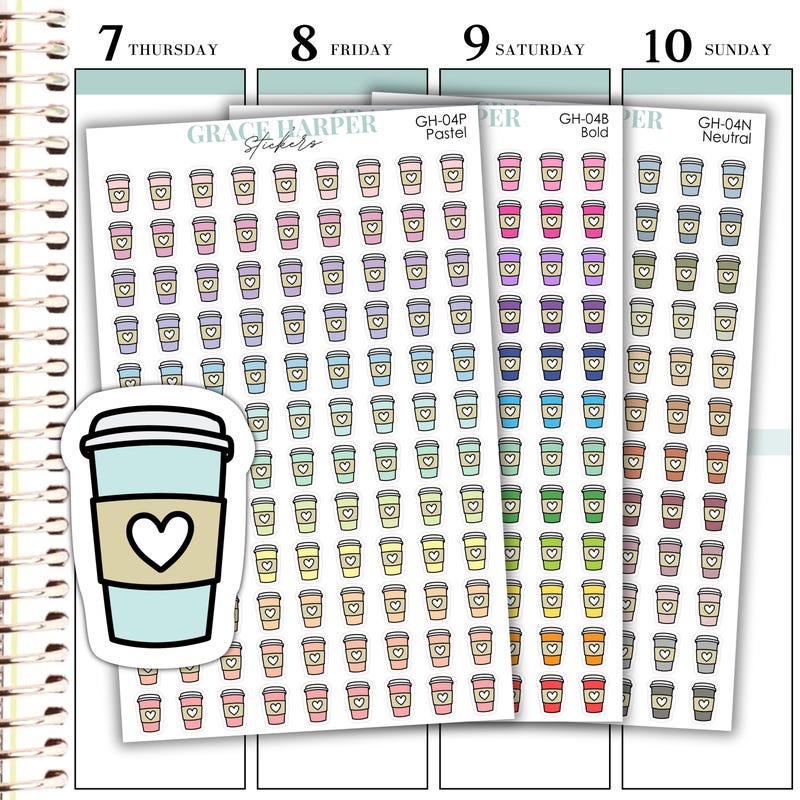 Coffee Cup Stickers - Etsy