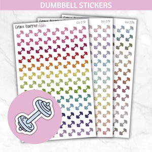 Dumbbell Stickers - Weights Stickers - Workout Stickers - Planner Stickers GH-27