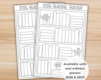 2026/2027 Reading Tracker - Color In Bookshelf - Reading Journal Stickers 209